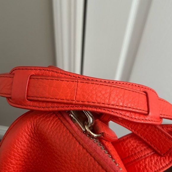 Authentic Alexander Wang Rocco Orange Pebbled Leather Studded Satchel. - Picture 10 of 16